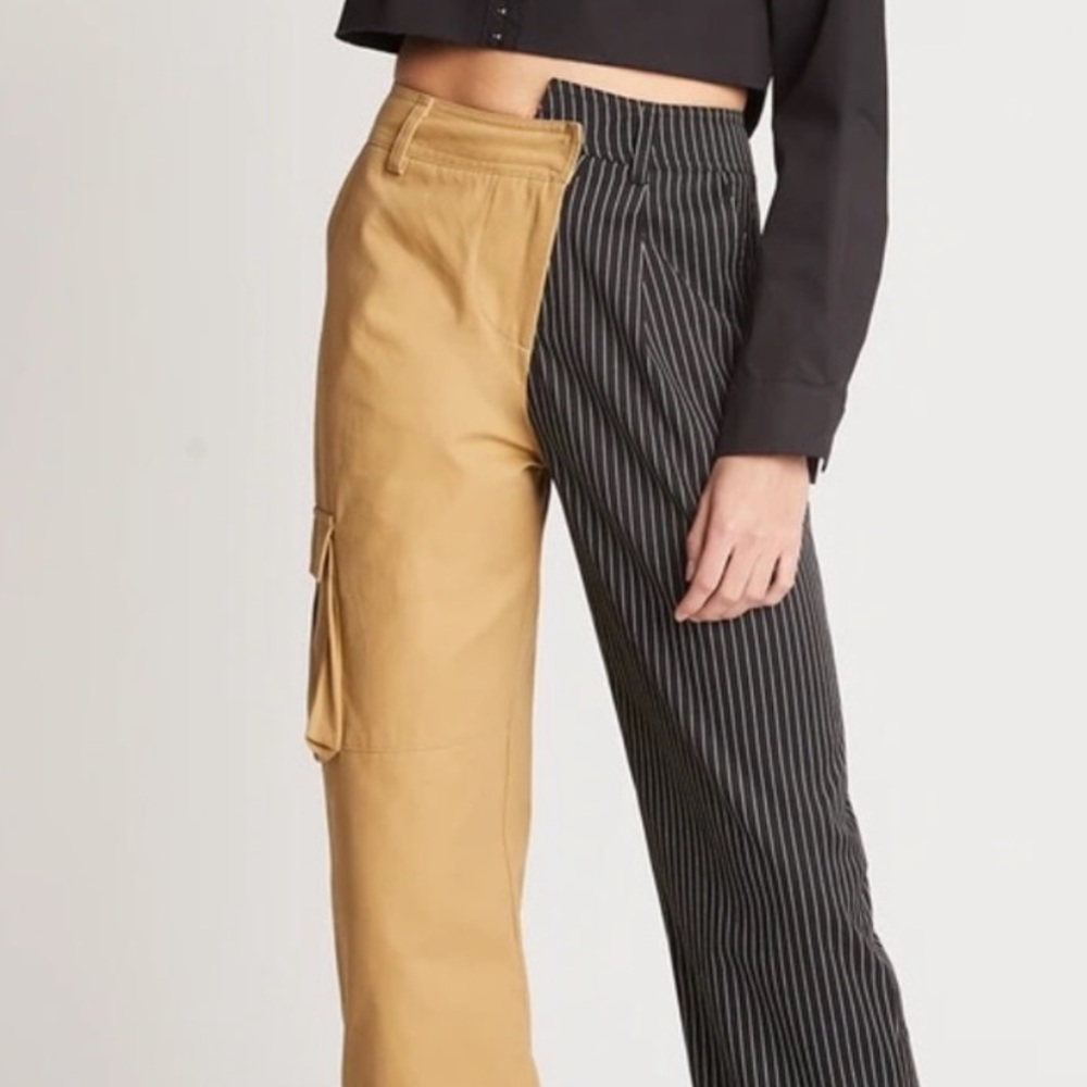 Choosy black pinstripe pants